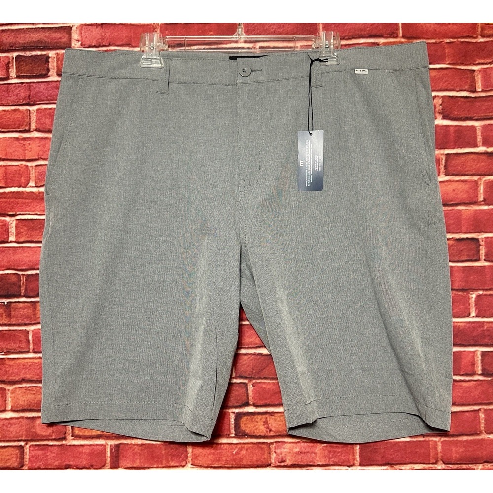 Travis Mathew Beck Performance‎ Stretch Golf Shorts Light Gray Men's Size 42 NWT